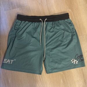 Teal Athletic basketball Drawstring Shorts